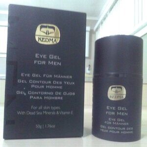 KEDMA EYE GEL FOR MEN-DEAD SEA MINERALS & VITAMIN E-1.76 fl oz/ 50 ml-NEW-SEALED